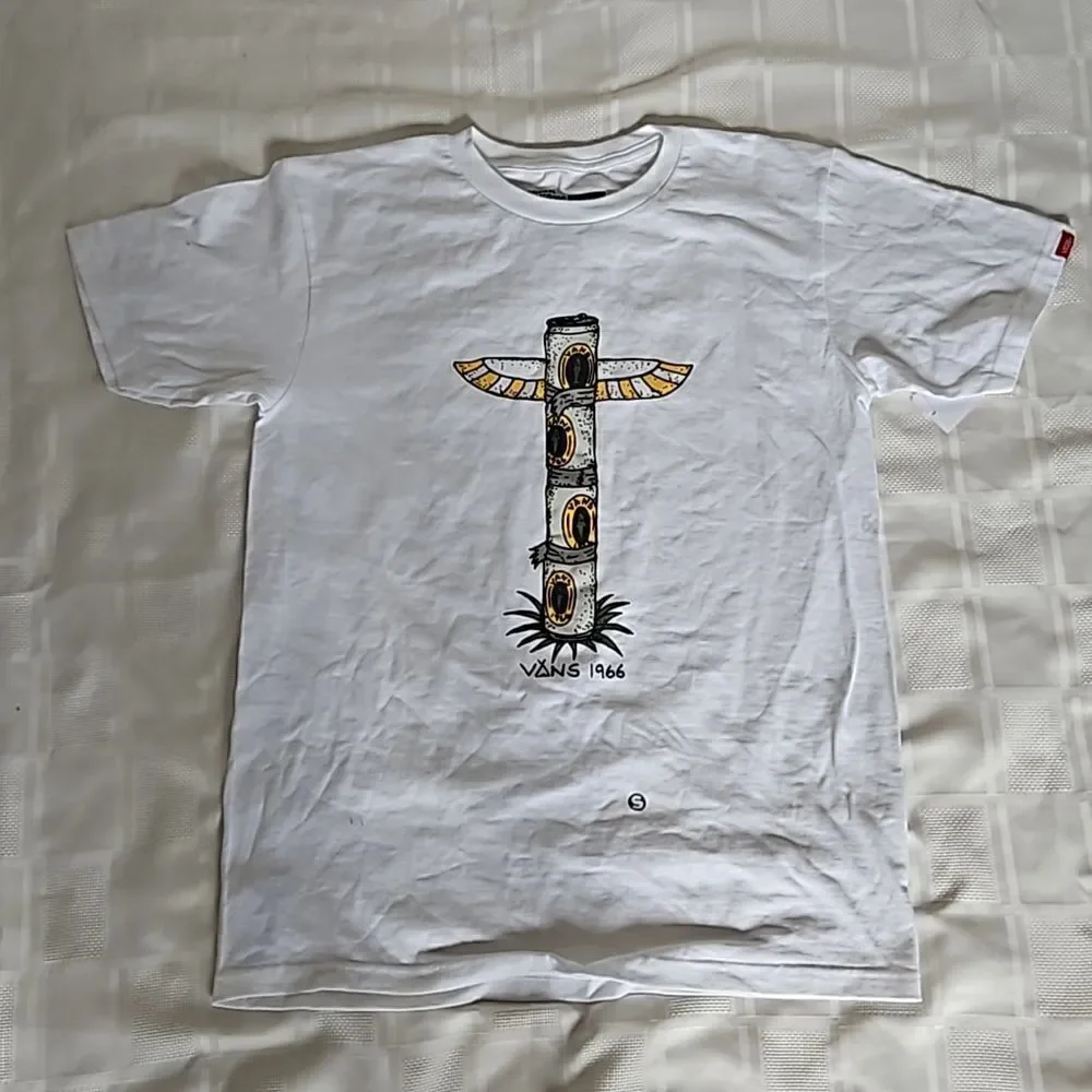 Vans Men's Classic M Wizard Totem 1966 Cotton T-shirts Small White - Picture 13 of 16